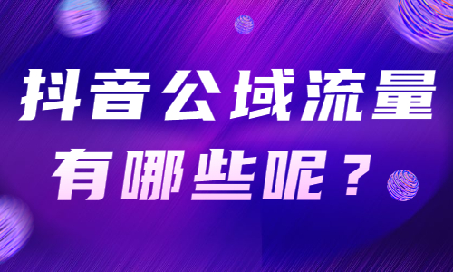 抖音公域流量有哪些呢？你知道吗？ - 美迪教育