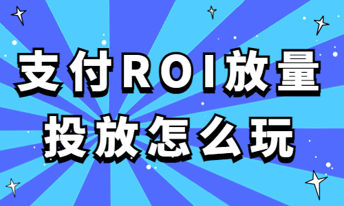 支付ROI放量投放怎么玩？我们手把手教你！